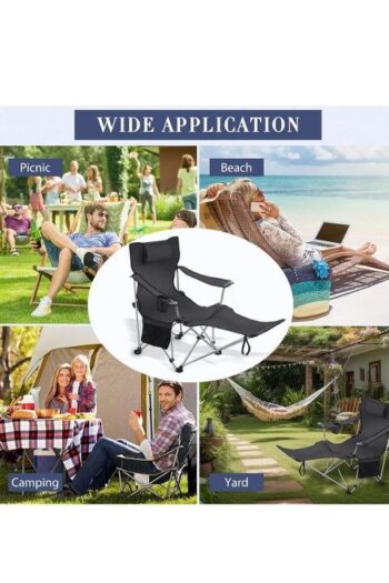 كرسي + شيزلونج قابل للطي - Folding chair + chaise lounge (2*1)