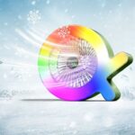 مروحة محمولة بإضاءة ملونة2