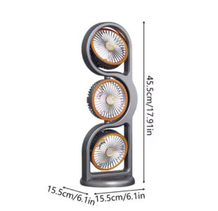 مروحة مكتب ثلاثية - Triple desk fan 2 مروحة مكتب ثلاثية9