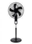 مروحة ستاند شحن شمسية متعددة السرعات مع لوح طاقة وريموت كنترول – Solar Rechargeable Stand Fan18