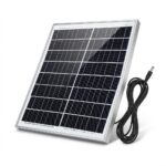 مروحة ستاند شحن شمسية متعددة السرعات مع لوح طاقة وريموت كنترول – Solar Rechargeable Stand Fan18