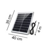 مروحة ستاند شحن شمسية متعددة السرعات مع لوح طاقة وريموت كنترول – Solar Rechargeable Stand Fan18